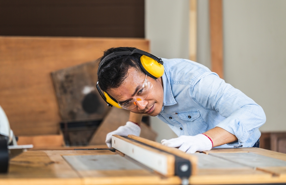 Carpenter is very focus on his art